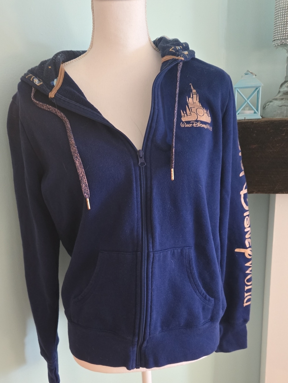 Disney 50 Year Anniversary Navy Blue Hoodie L - Picture 2 of 6